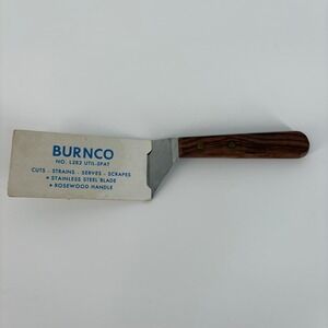 Burnco L282 Utl Spat Stainless Steel Blade Rosewood Handle Spatula Turner